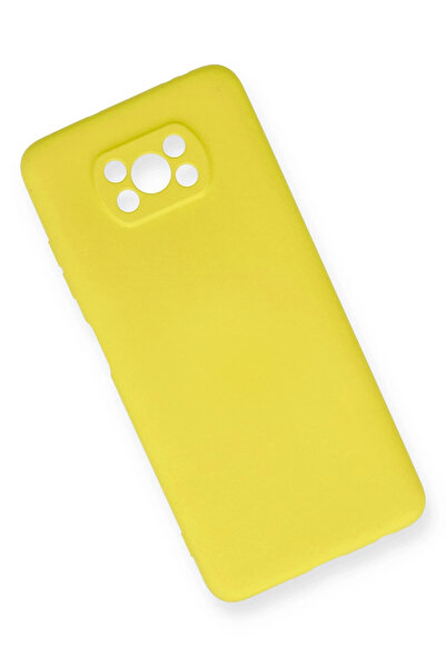 Epilons حافظة Pocophone X3 مصنوعة من السيليكون المخملي الداخلي - أصفر