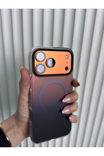Rainbow - iPhone 17 Pro Max Uyumlu MagSafe Özellikli Darbeye Dayanıklı Çift Renk Kılıf