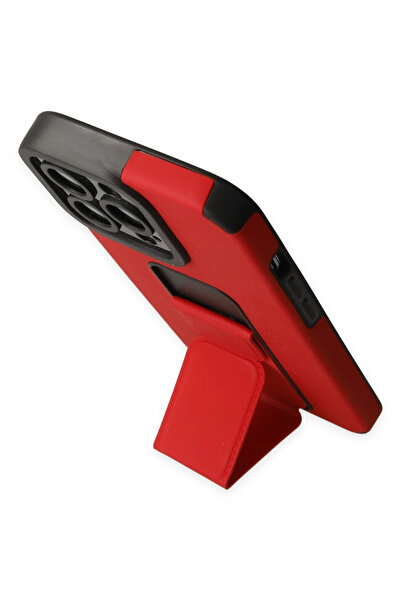 Najmaddin حافظة نيو فيس آيفون 13 برو ميجا ستاند سيليكون - أحمر