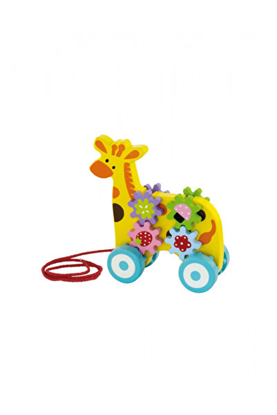 ANDREU TOYS Girafă de jucărie trăgătoare