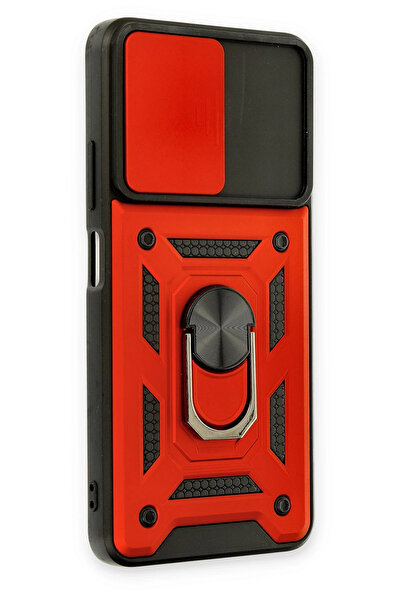 Epilons حافظة ريدمي نوت 11 تي من السيليكون مع حلقة عدسة بارس - أحمر