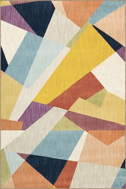 Rugs Modern Halı Multicolored Mixed Geometric Patterned Creative Modern Decor...