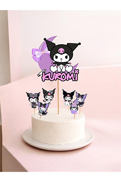 Sinem Gift Kuromi Pasta Süsü - Kuromili Pasta Süsü - Kuromi Konseptli Süs - K...