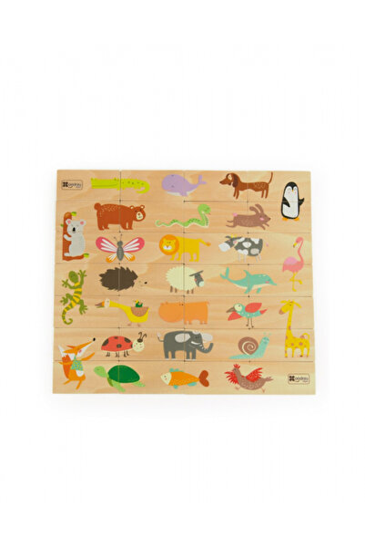 ANDREU TOYS 2 in 1 Animal Domino Set, 28 Pieces