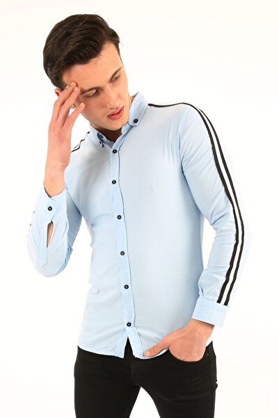 DGSTYL3 Men's Casual Striped Shirt