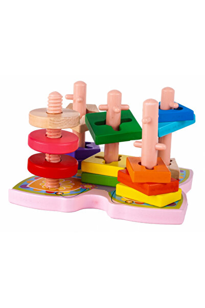 MalPlay Educational Wooden Puzzle Sorter Toy 15 Pieces
