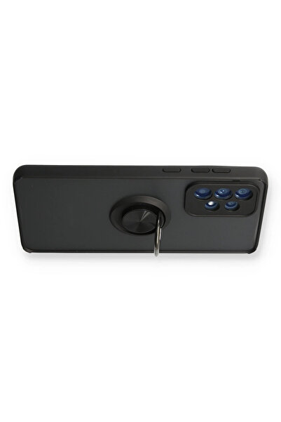 Epilons غطاء حماية سيليكون لهاتف جالاكسي A53 5G مع حلقة مونتريال - أسود