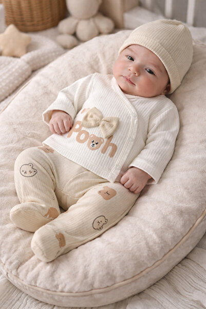 My Babies Label مجموعة من 5 قطع من القماش القطني للجنسين بتصميم دببة مزينة با...