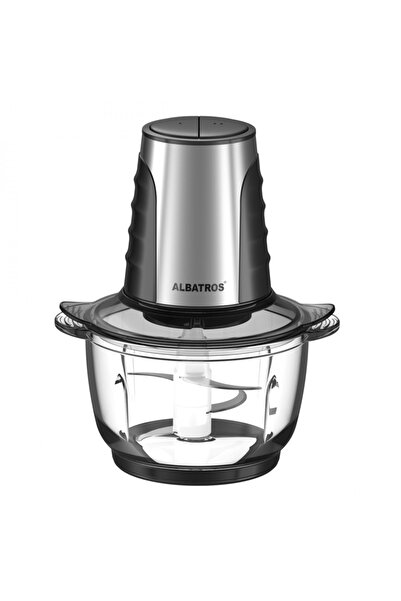 ALBATROS TC500X Chopper, 500W Power, 2 Speeds, 2 Removable Double Knives, Bla...