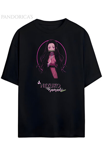 Grafftee Clothing Tricou unisex din bumbac cu design Demon Slayer Pandorica
