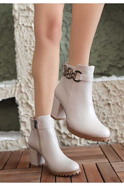 MELIFLIO Kadın Günlük Kullanımlı Fermuarlı Kısa Bot