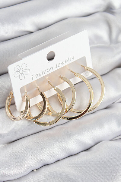 Skygo Brass Ring Model Gold Color Women's Set Earrings - Tj-Bkp11039