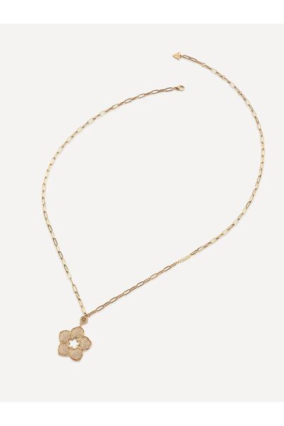 Guess 27 5 Pave Flower Necklace