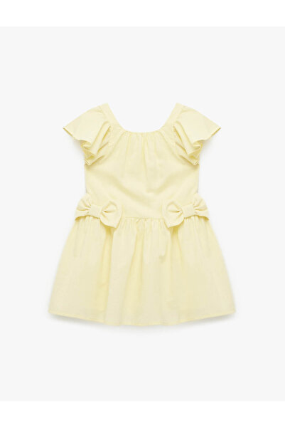 Koton Rochie mini galbenă evazată pentru fetițe 6SMG80040AW