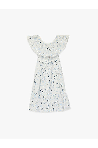 Koton Рокля с лодка деколте в бежово за момичета 6SKG80012AW