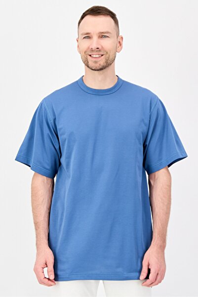 adidas Men Sportswear Fit Short Sleeve Outdoor T-Shirts, Blue