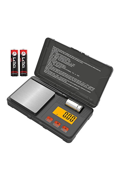 HALAMODO LCD Digital Kitchen Scale Silver/Black 5.5x3.3x0.9inch