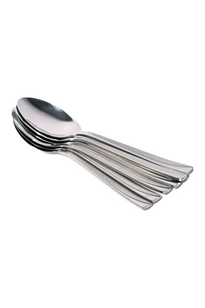 HALAMODO 6-Piece Stainless Steel Dinner Spoon Set Silver