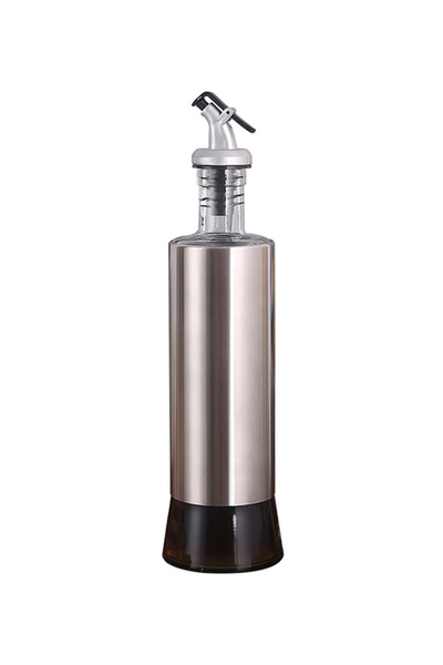 HALAMODO Kitchen Oil Dispenser Container Silver 18 x 6.5cm