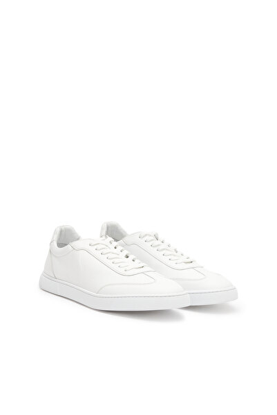 Dıvarese Beyaz Erkek Günlük Rahat Deri Sneaker