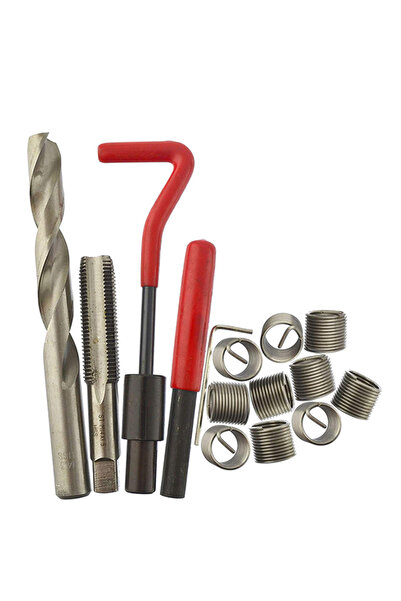 HALAMODO أداة إصلاح ملفات لولبية للسيارات مكونة من 15 قطعة