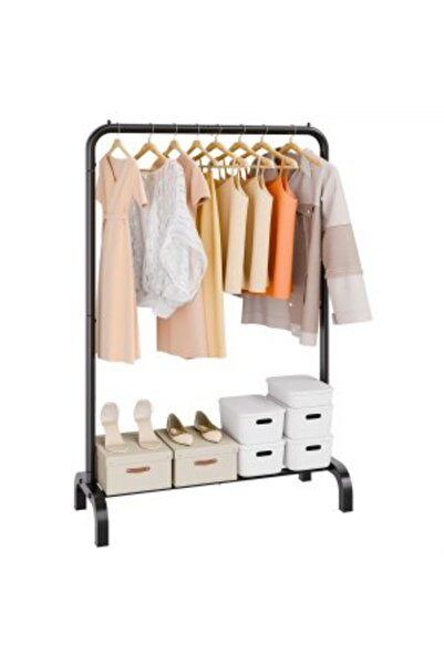 VEVOR Heavy Duty Clothes Rack with Hanging Rod and Bottom Storage Area