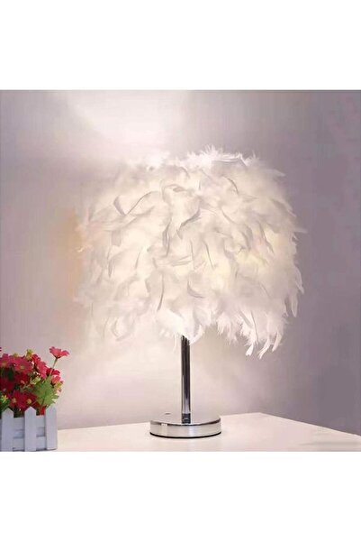 HALAMODO LED Feather Detail Table Lamp White