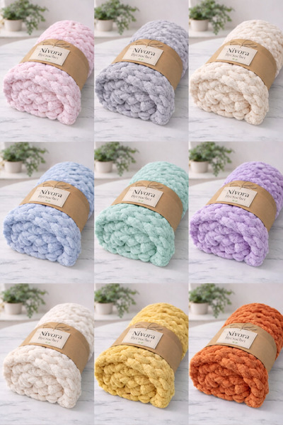 Nivora bycrochet Puffy Bebek Battaniyesi