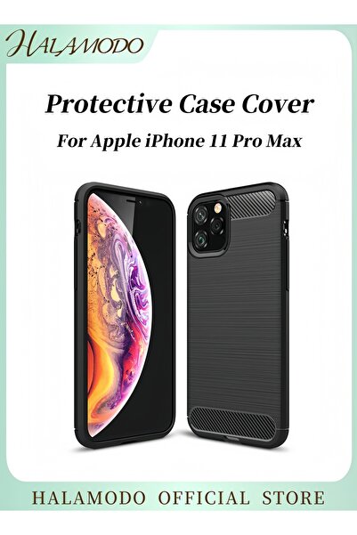 HALAMODO Protective Case Cover for Apple iPhone 11 Pro Max Soft TPU Brushed C...