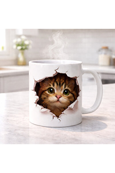 CumparaSMART Ceramic mug with 3D cat