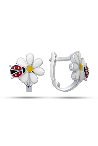 Inure Jewelry Silver Auspicious Daisy Children's Earrings