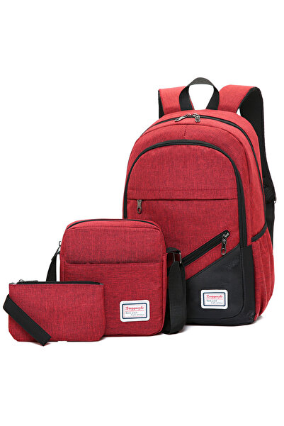 Arabest Three-piece laptop backpack,with USB charging port, 15.6-inch large b...