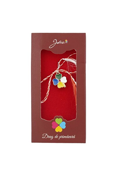 Flippy Martisor Pandantiv, Jolie, Drag de Primavara, Model Trifoi Color, Rosu...