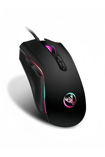 HALAMODO Colorful Luminous E-sports Gaming Wired Mouse for Desktop Computers ...