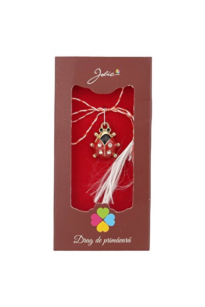 Flippy Martisor Pandantiv, Jolie, Drag de Primavara, Model Buburuza, Rosu/Negru