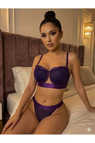 ZEROGAPRİSE طقم حمالة صدر نسائية نصف مبطنة على شكل أصداف المحار