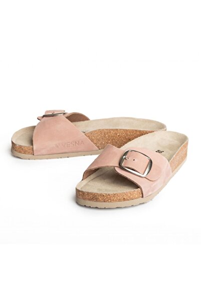 VESNA Papuci din piele naturală 414 roz