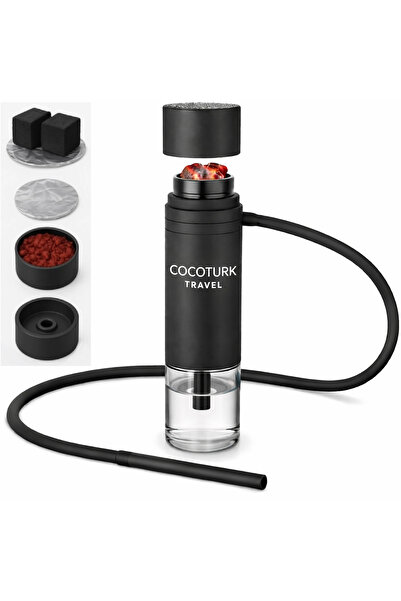 COCOTURK Masa Üstü Nargile takımı ,Seyahat Nargilesi ,Kamp Nargilesi ,Taşınab...