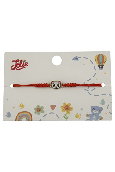 Flippy Bratara pentru Copii, Jolie, cu Impletitura Snur Rosu, Model Ursulet P...