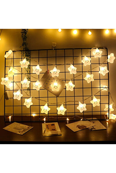 ORVİCA 3 Metre Yıldız Pilli LED Işık Gün Işığı Doğum Günü Parti Çoçuk Odası S...