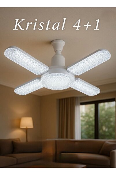 Forest 60 Watt 4+1 KRİSTAL PERVANE AMPÜL katlanabilir(beyaz ışık) yüksek lüme...