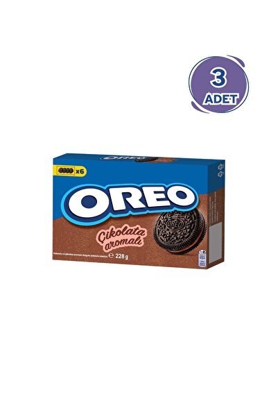 Oreo Bisküvi Çikolatalı 228gr - 3 Paket