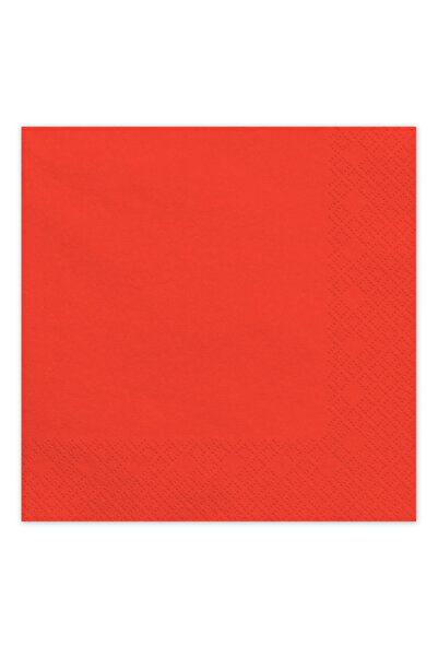 Partydeco مناديل ورقية حمراء 33×33 سم – مناديل حفلات للاستخدام مرة واحدة (عبو...