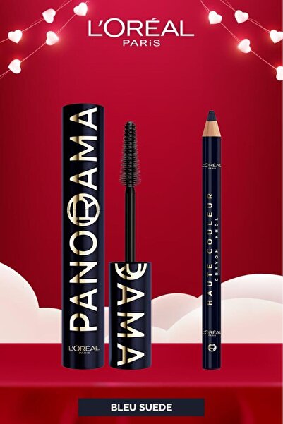 L'Oreal Paris Panorama Blue Suede Maskara + Haute Couleur Göz Kalemi