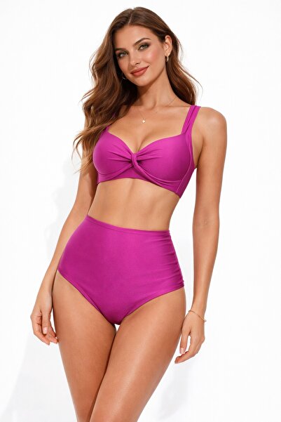 My-o Set bikini pentru femei, cu detalii elasticizate și efect de modelare