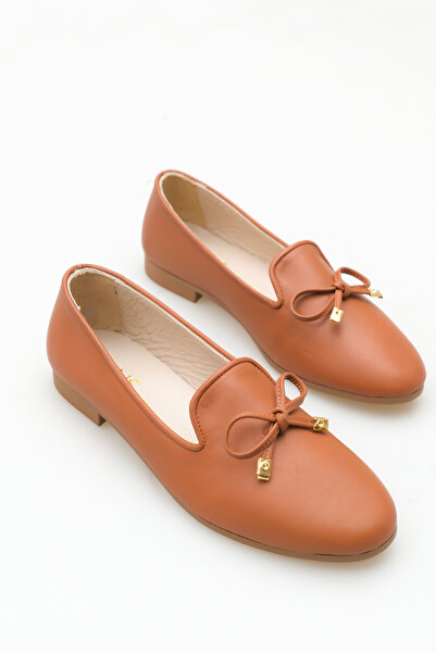 GNS Shoes حذاء راقصة الباليه النسائي من الجلد الطبيعي باللون البني الفاتح من ...