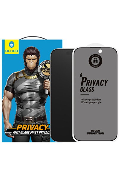 BLUEO Screen Protector for iPhone 15 Pro Max - Anti-Peep Privacy Glass - Matt...