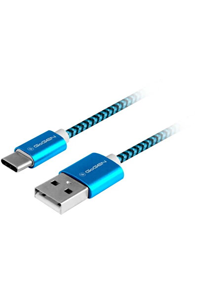 Gogen Cablu de încărcare și transfer de date USB / USB-C, 1 m, împletitură te...