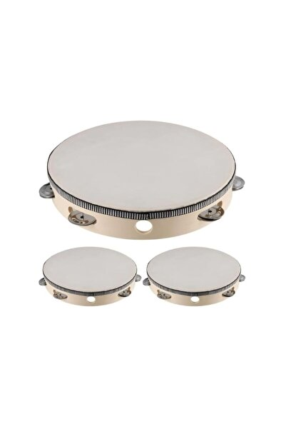 MegArya Tambourines Musical Instrument for Adults, 8 inch Wooden Hand Held Dr...