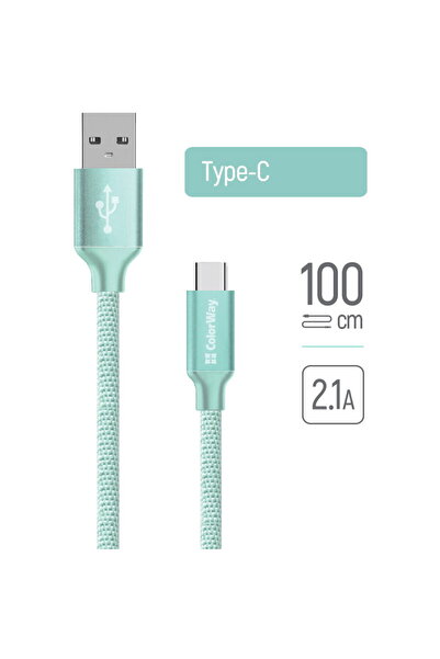 ColorWay USB to Type-C Cable, 2.1A, 1m -
